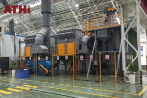 athi sand blasting room and painting line