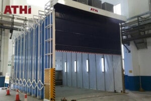 athi telescopic mobile spray paint booth