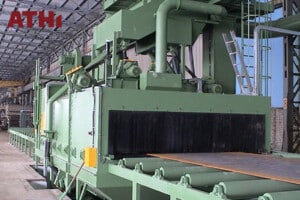 athi steel plate blasting machine and painting dry line