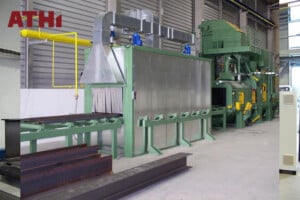athi steel plate blasting machine and painting dry line