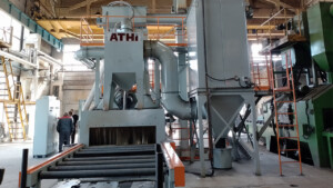 Belarus -ATHI Q6918 roller conveyor shot blasting machine
